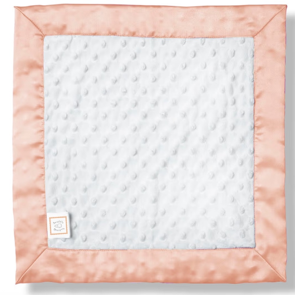 Swaddle Designs Peach Satin Security Blankie & Travel Silky